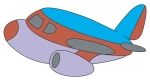 Simple Cute Airplane for Kids ✈️🌟😊🌈 Colored Example