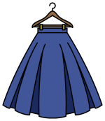 Skirt Hanging on Clothes Hanger 🎨👗👚 Colored Example