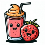 Smoothie with Strawberry 🍓🥤 Colored Example