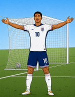 Soccer Player from UK National Team Made a Goal 🏆⚽🇬🇧 Colored Example