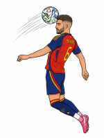 Spanish Soccer Player (inspired by Mikel Merino) in Action 🏃‍♂️⚽💪 Colored Example