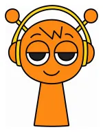 Sprunki Oren the First Beatmaker with Headphones 🎵🎧🎶 Colored Example