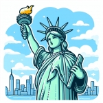 Statue of Liberty New York 🗽🔥🇺🇸 Colored Example