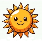 Sun Shining Happy ☀️😊🌞 Colored Example