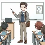 Teacher in Classroom with Kids 📚👩‍🏫👧 Colored Example
