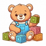 Teddy  🧸🌈 Colored Example