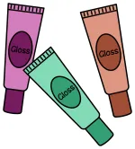 Three Tubes of Lip Gloss for Kids 💄✨💄 Colored Example