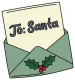 To Santa Letter with Holly 💌🎁🎄 Colored Example