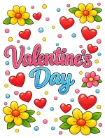 Celebrate Valentine Colored Example