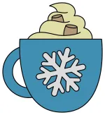 Warm Winter Hot Chocolate with Marshmallows ☕😋❄️ Colored Example