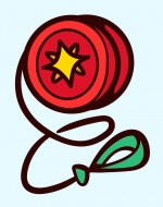 Yo-yo Toy with Star Decoration 🌟🪀✨ Colored Example