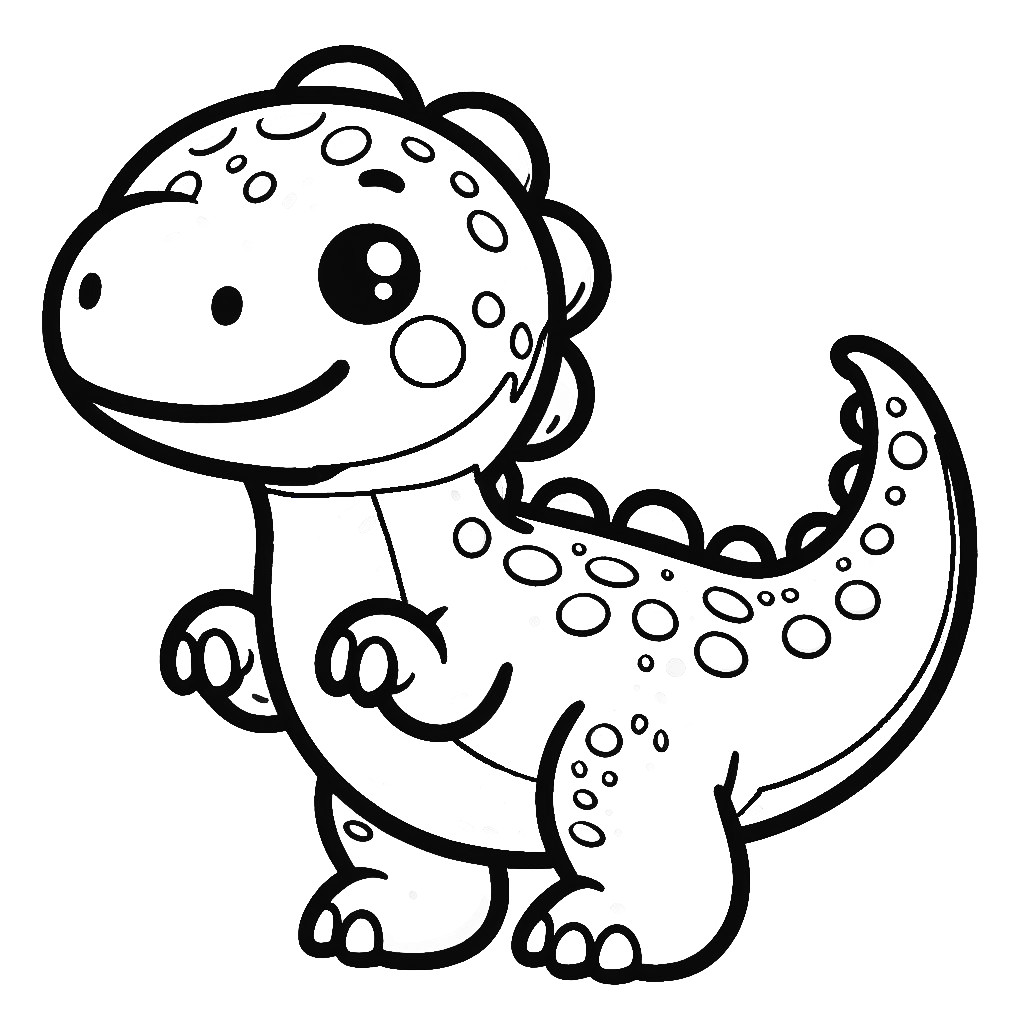 Printable Cute Dinosaur Coloring Pages