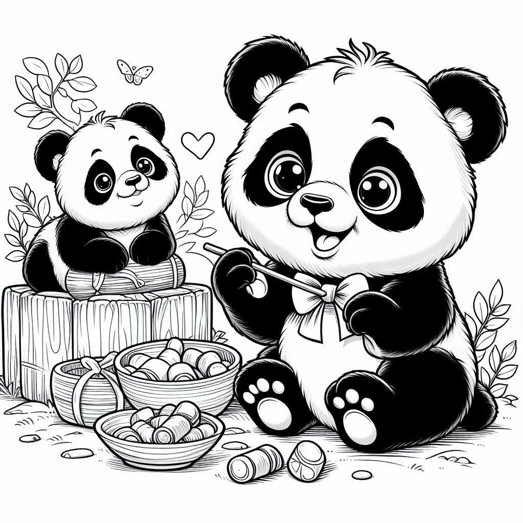 panda coloring page