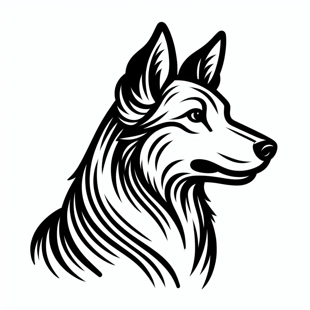 Head of a Dog 🐶 Coloring Page
