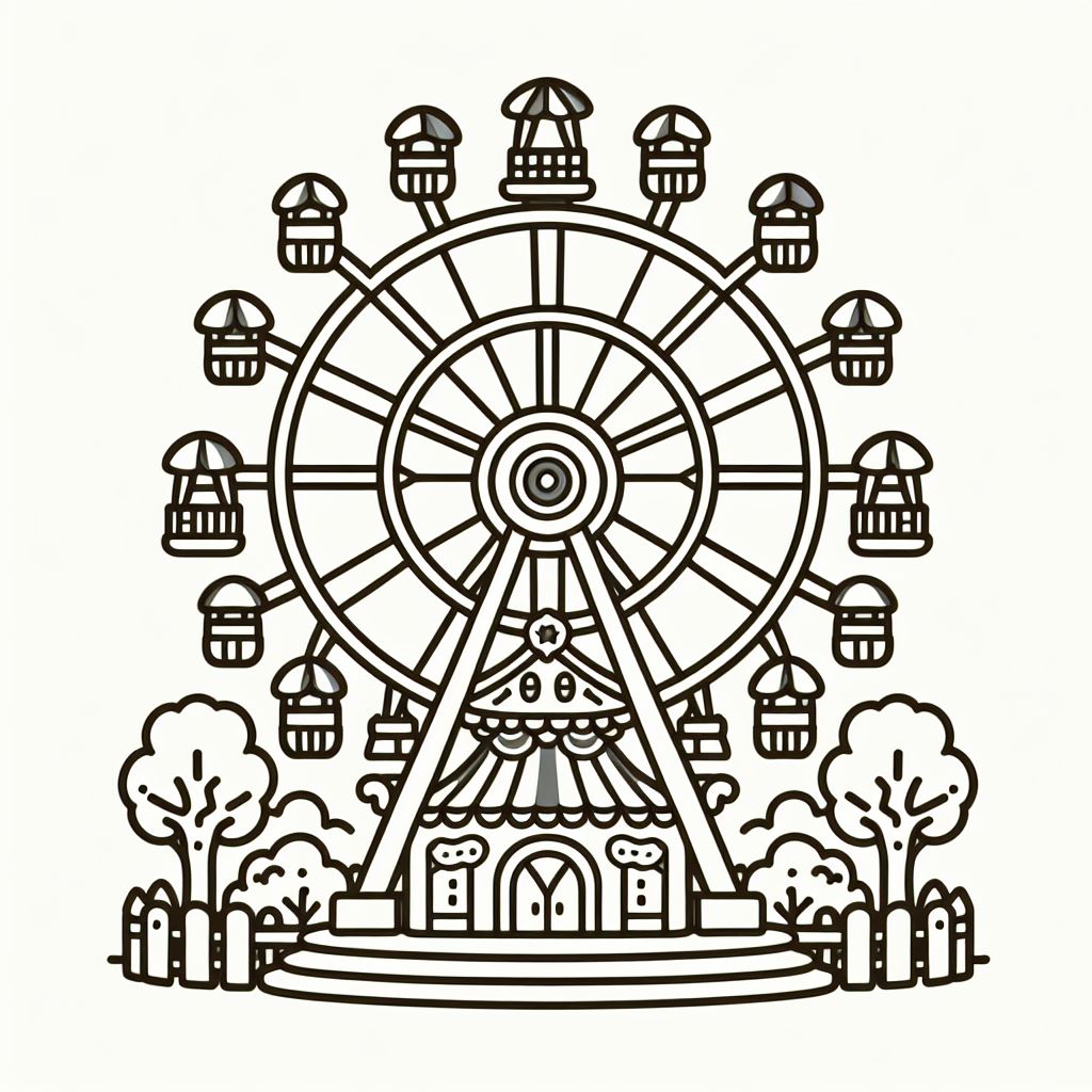 Ferris Wheel Coloring Pages - Ferriswheel 4