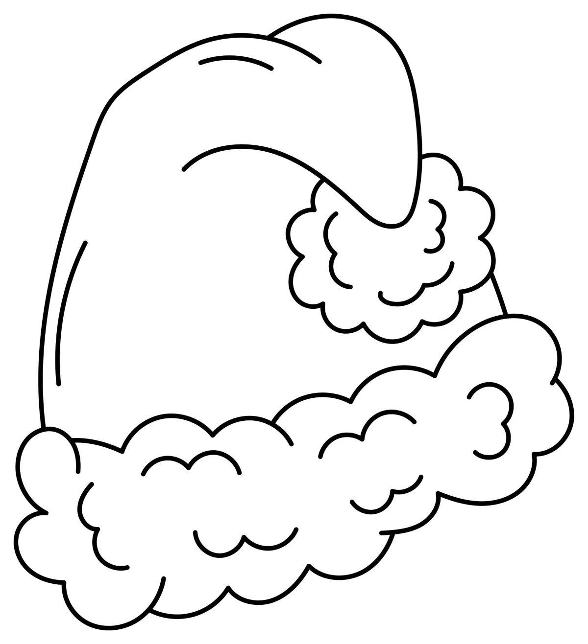 Festive Santa Hat 🎅🎁🎄 Coloring Page