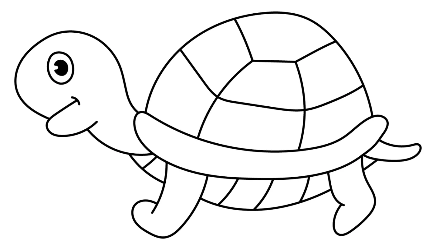 Gentle Green Turtle 🐢🌿🌊 Coloring Page