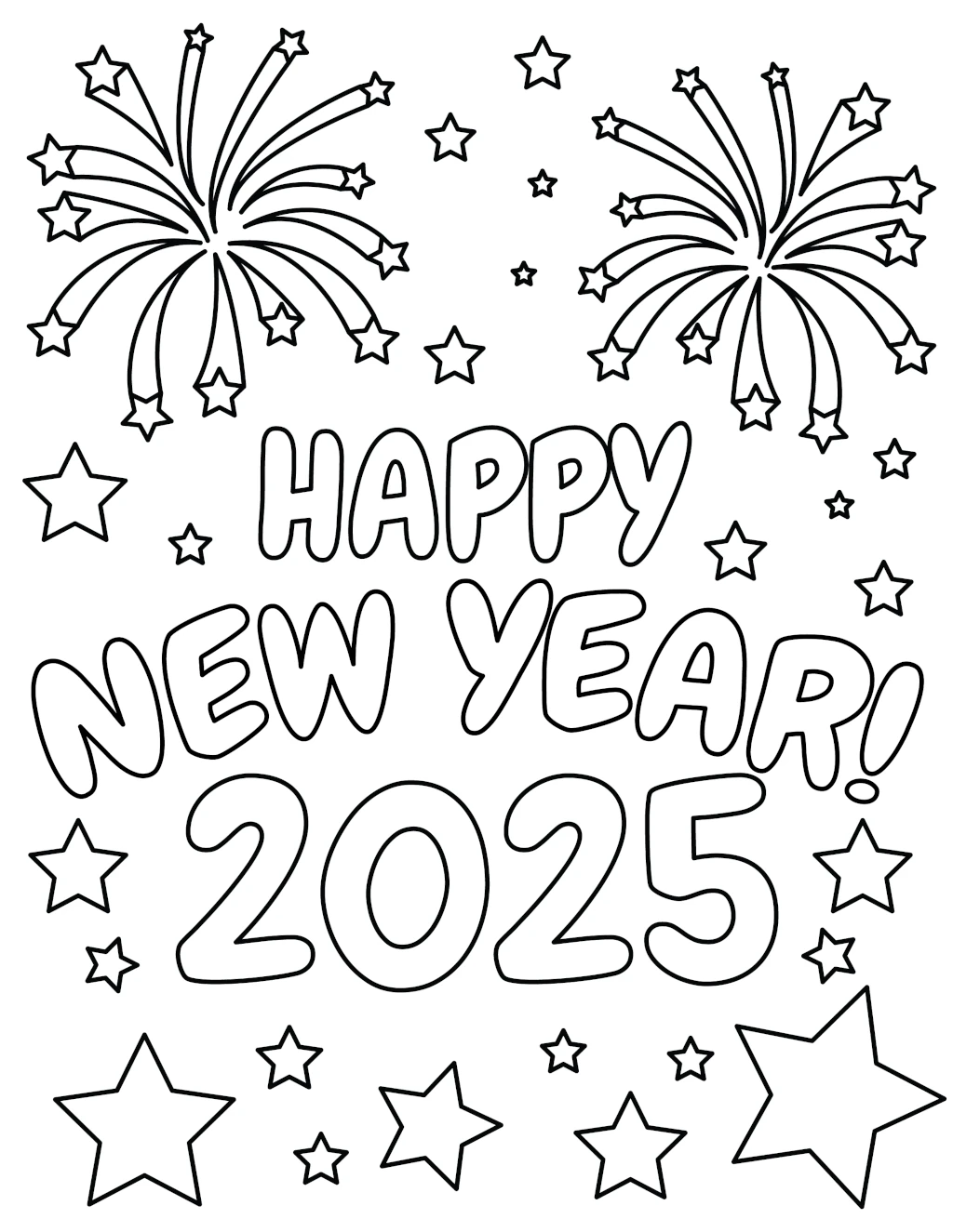 Free New Year Coloring Pages 2025 Fun Prints Free Coloring Pages To Free New Year Coloring Pages 2025 Fun Prints Free Coloring Pages To