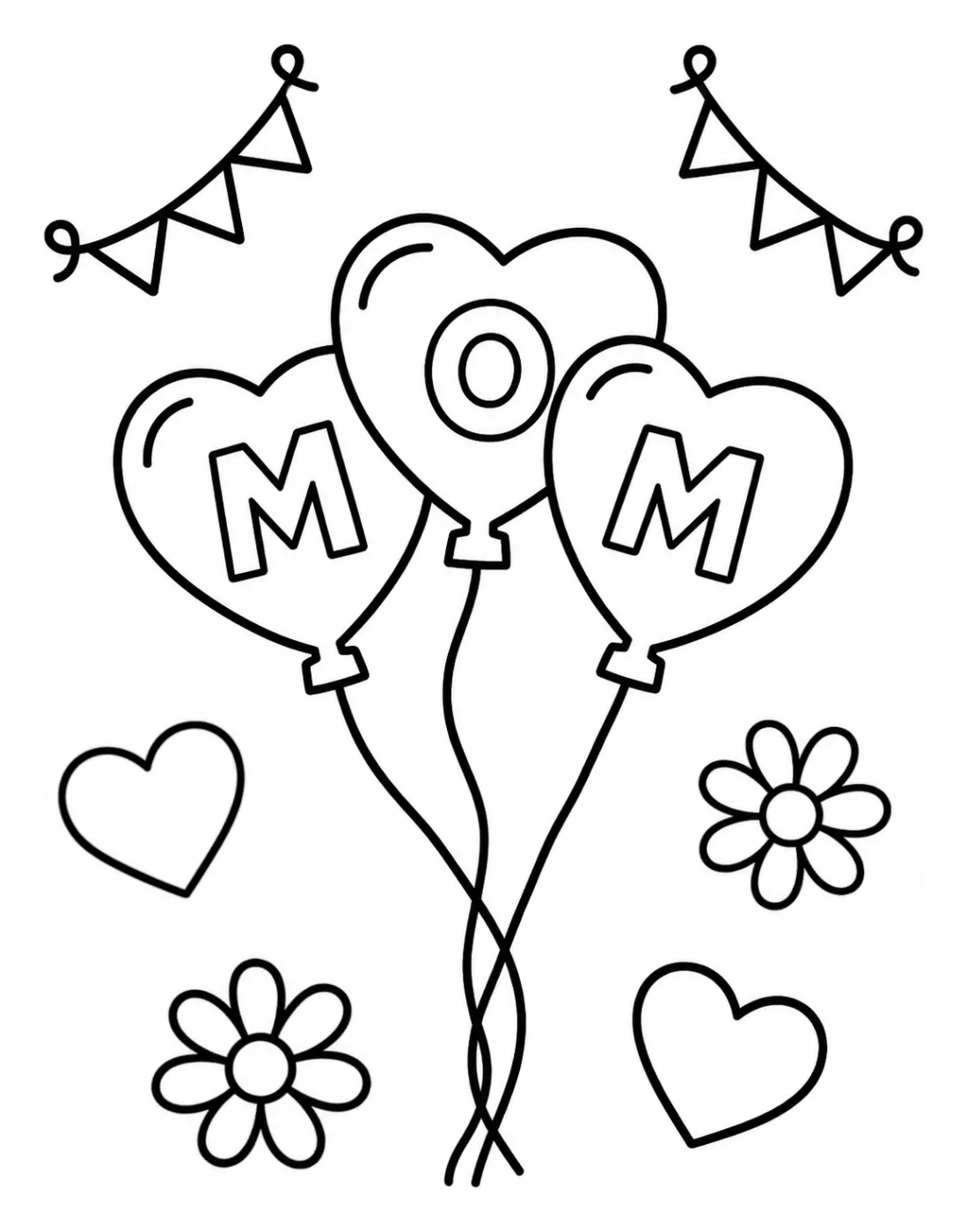 Heart-Shaped Balloons for Mother