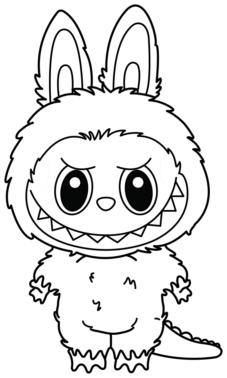 Zimomo Monster, the gentle leader of the Monsters tribe 🐻✨🌟 Coloring Page