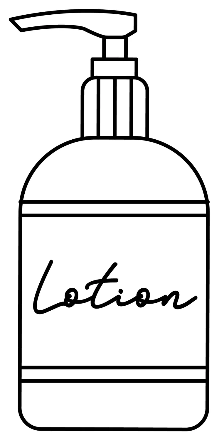 Lotion Bottle with Pump for Soft Skin 💧🧴✨ Coloring Page