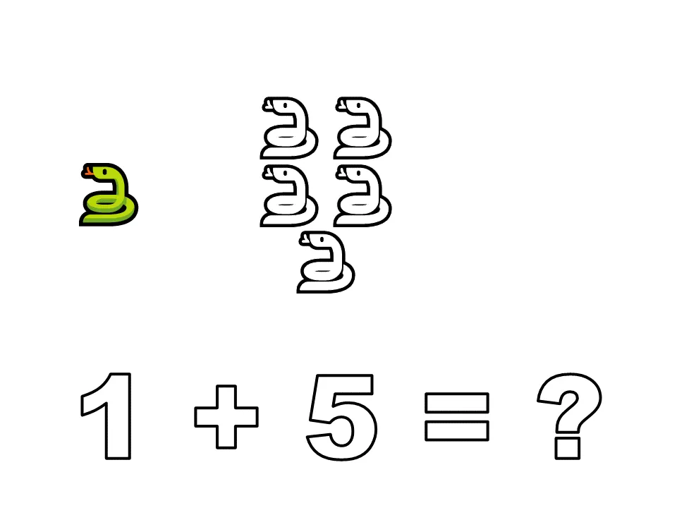 1 + 5 = ? ➕❓ Coloring Page