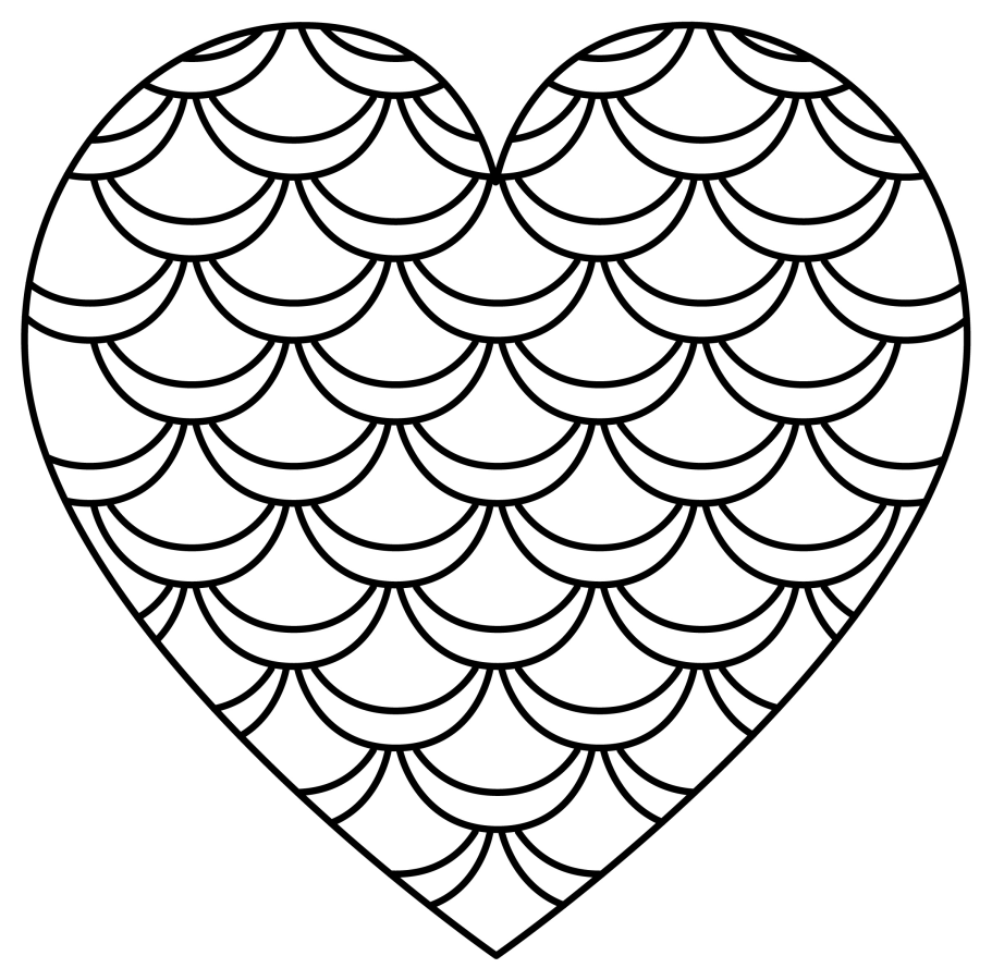 Mermaid Tail Pattern with Soft Scales 🧜‍♀️🌊🐚 Coloring Page