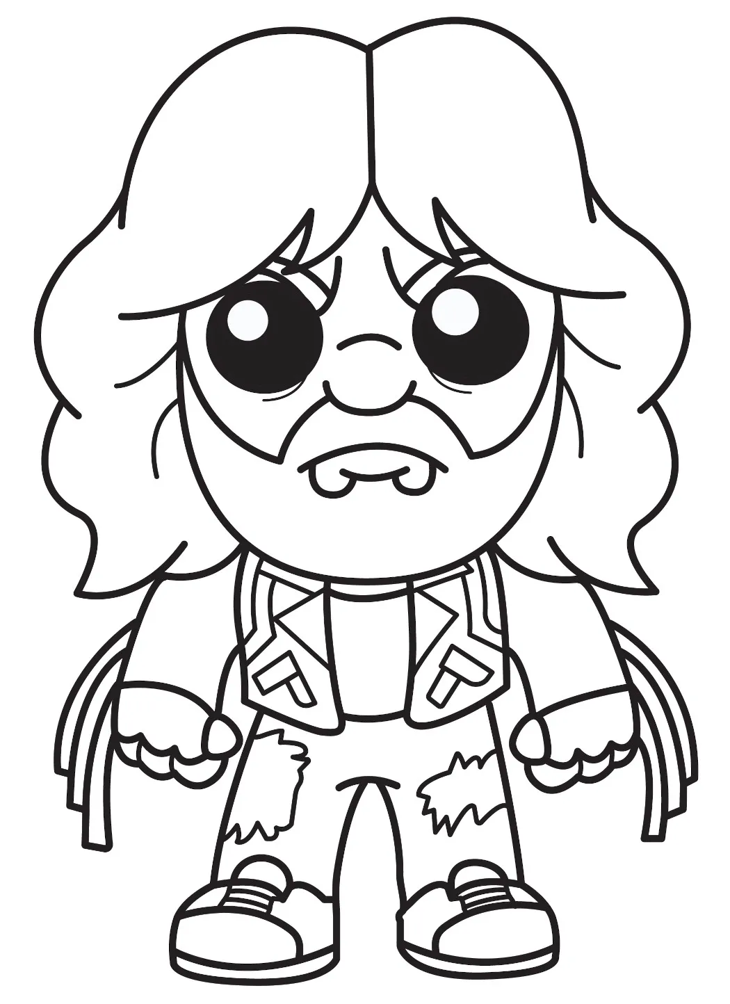 Minecraft Movie Garrett Garrison in Fringed Jacket 🎮🎥 Coloring Page