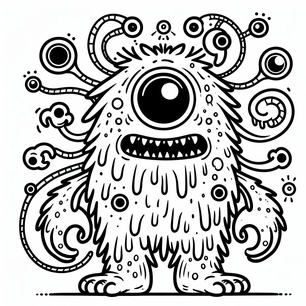 Monster 👾 Coloring Page