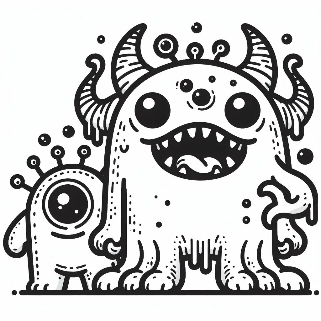 Monsters 👾👾 Coloring Page