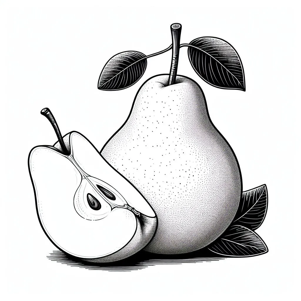 Pear 🍐 Coloring Page