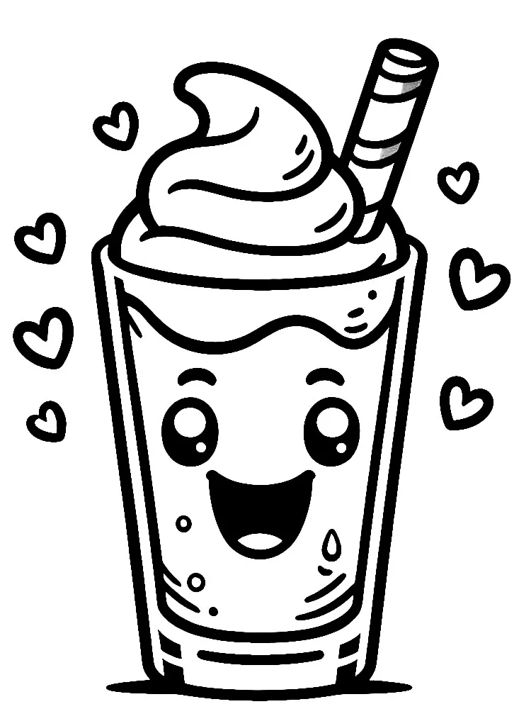Red Smoothie 🍓🥤 Coloring Page