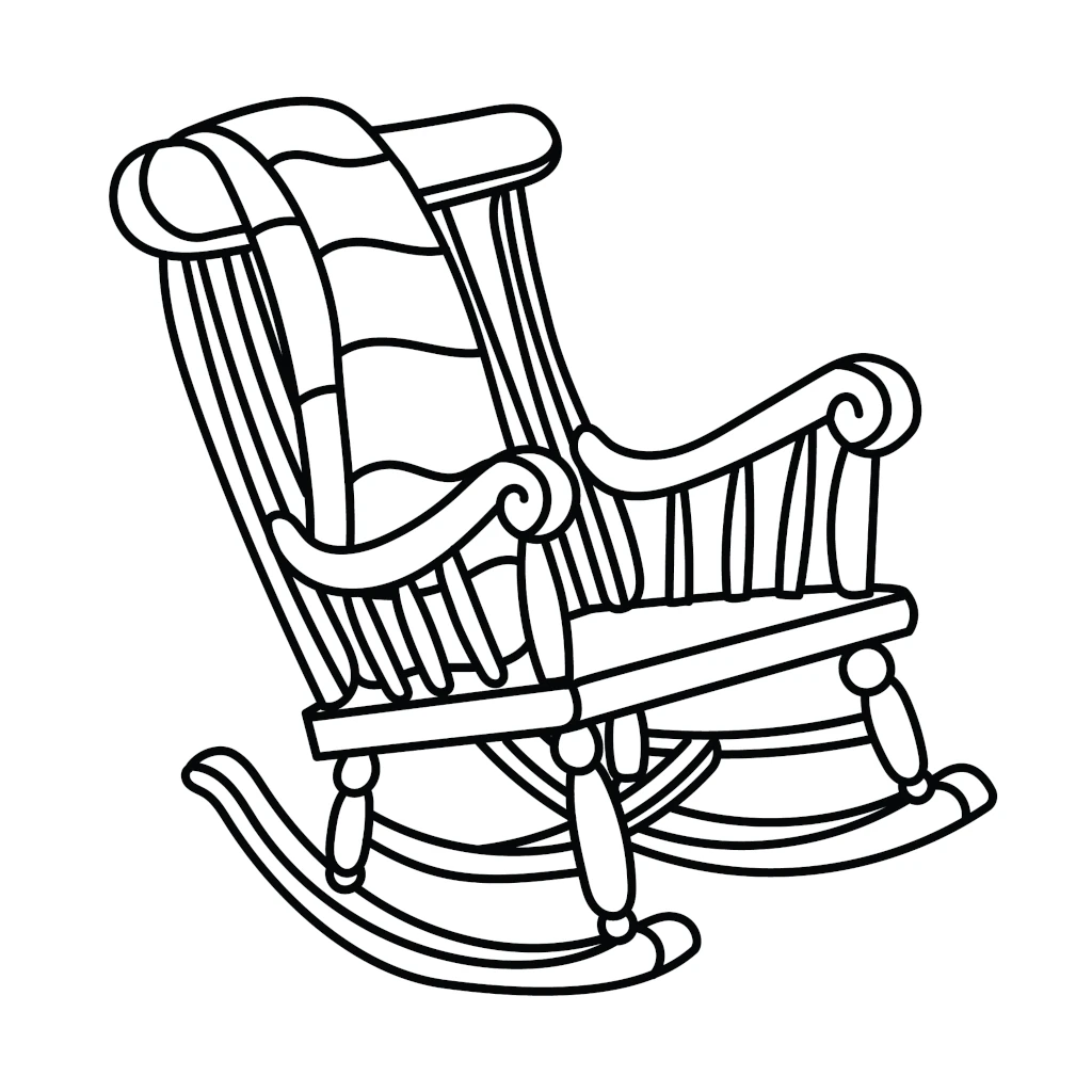 Chair Coloring Page Chair Coloring Book Page Royalty Free Vector Image Chair Coloring Page Chair Coloring Book Page Royalty Free Vector Image