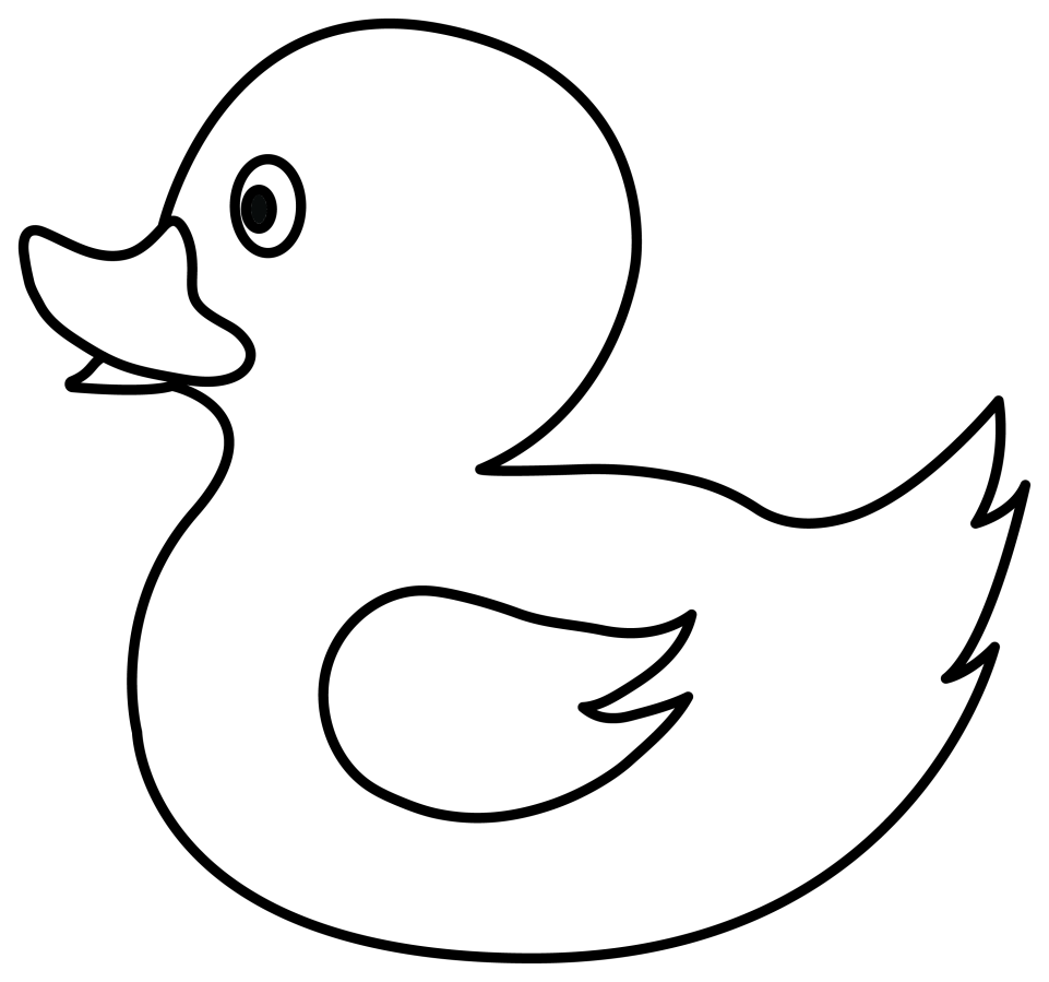 Rubber Duck Floats in Bath Time Fun 🛁🦆😊 Coloring Page