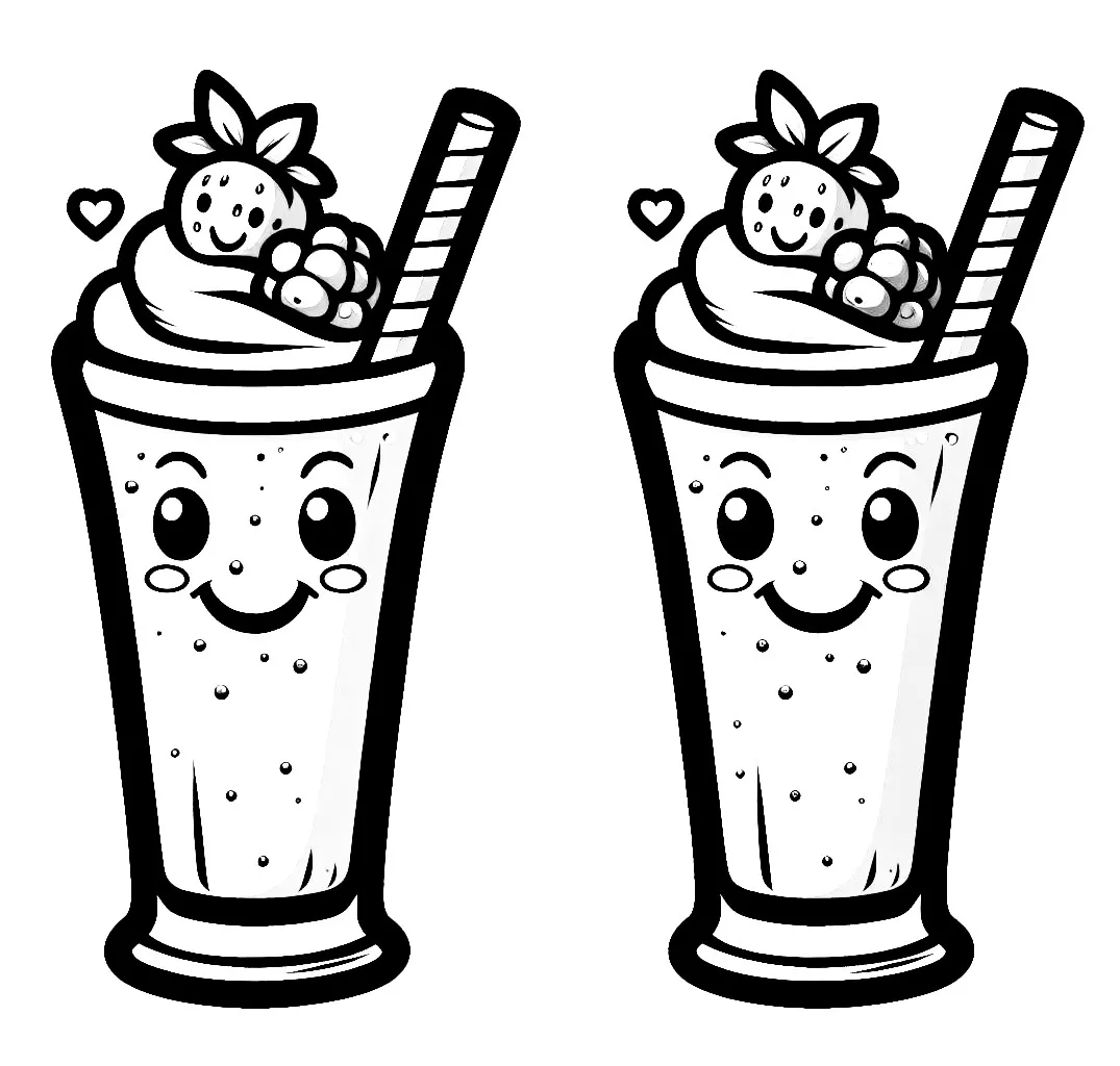 Two Smoothies 🍹🎉 Coloring Page