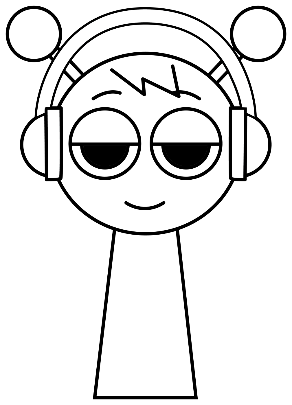 Sprunki Oren Musical Beat Maker 🎧🎶✨ Coloring Page