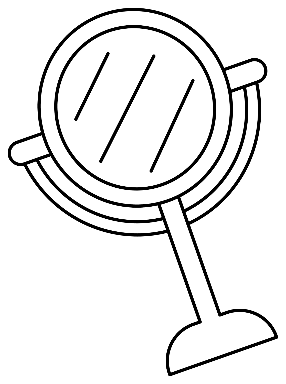 Standing Rotating Mirror for Makeup 💄✨🪞 Coloring Page