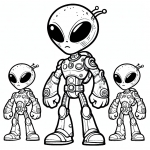 Three Aliens Standing 👽👽👽