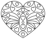 Abstract Heart Pattern with Intricate Design 💖💜❤️