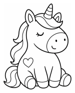 Adorable Baby Unicorn with a Heart Mark 🦄💖✨