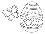 Adorable Butterfly Near Decorated Easter Egg 🦋🐣