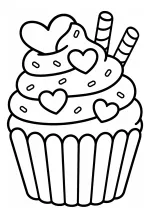 Adorable Cupcake with Hearts and Sprinkles for Special Occasion 🧁💖