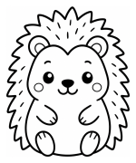 Cute Hedgehog with Friendly Face and Spiky Hair 🦔💛😊