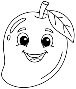 Adorable Cute Mango with a Happy Face 🥭😊🌞