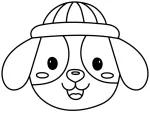 Adorable Dog Wearing a Red Hat with a Sweet Face 🐶🧢😊