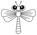Adorable Dragonfly with Big Eyes and Long Tail 🦗🌿🐛