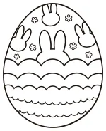 Adorable Easter Egg with Bunnies and Flowers 🐰🌸🥚