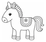 Adorable Horse with Traditional Mexican Decorations 🐴🌺🎉