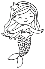 Adorable Mermaid with a Friendly Smile and Long Hair 🧜‍♀️🌊💖