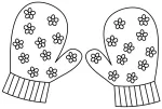 Adorable Paired Mittens with Flower Pattern 🧤🌼🌸